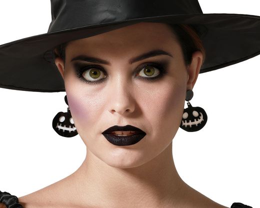 Pendientes Calabaza Negro
