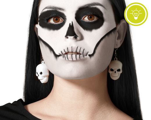 Pendientes Calavera Con Luz