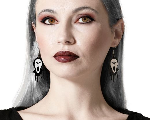 Pendientes Fantasma Blanco/Negro