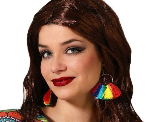 Pendientes Flecos  Multicolor 76198