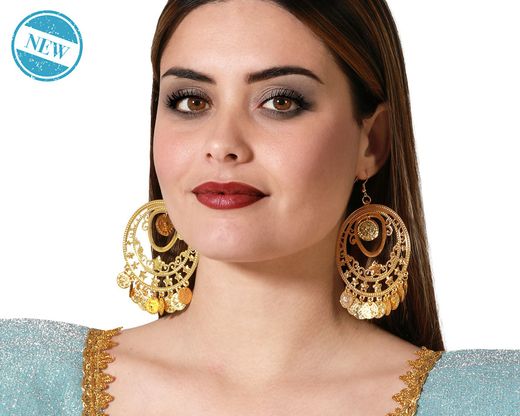Pendientes Monedas Dorado 83391