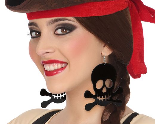 Pendientes Pirata Negro 38743