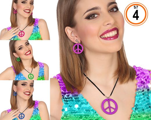 Pendientes Y Collar Hippie 4 Std 63456
