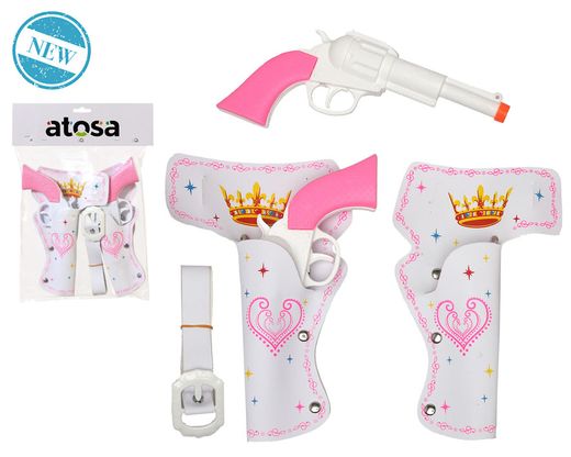Pistolas 38X24Cm Cartuchera Rosa Pu 83266
