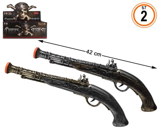 Pistolas Piratas 42X16X23Cm Plateado 56257