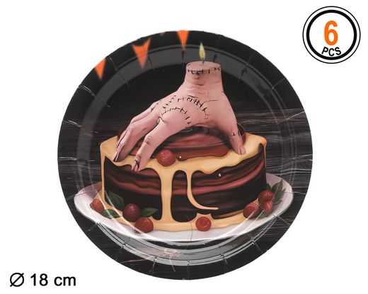 Plato 18Cm Carton Niña Muerta 6 U