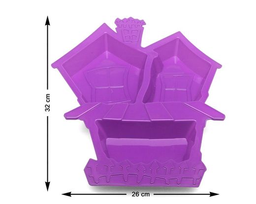 Plato Casa 32X26X3 Cm Morado