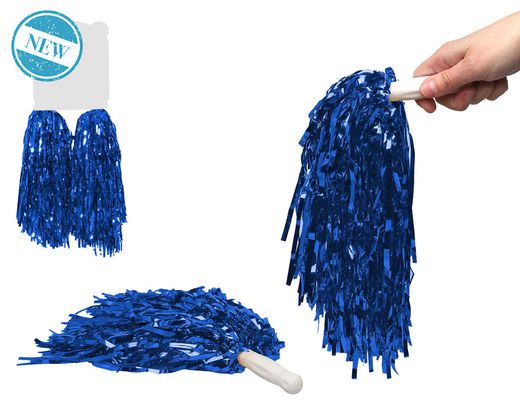Pompones Metalizado Azul 83915