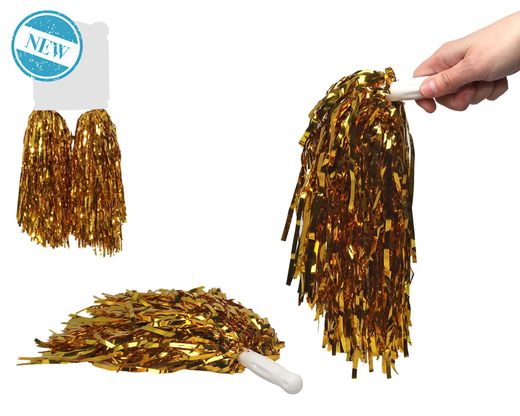 Pompones Metalizado Dorado 83912