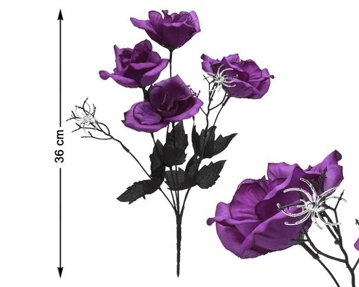 Ramo De Flores 36Cm Halloween Morado