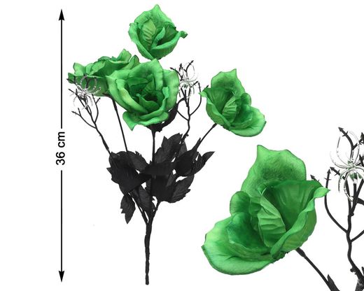 Ramo De Flores 36Cm Halloween Verde