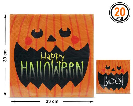 Servilletas Halloween 33X33Cm 20 U