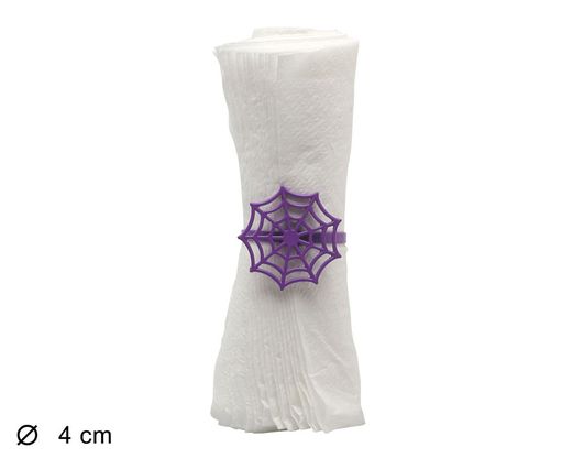 Servilletero Telaraña Metal Morado