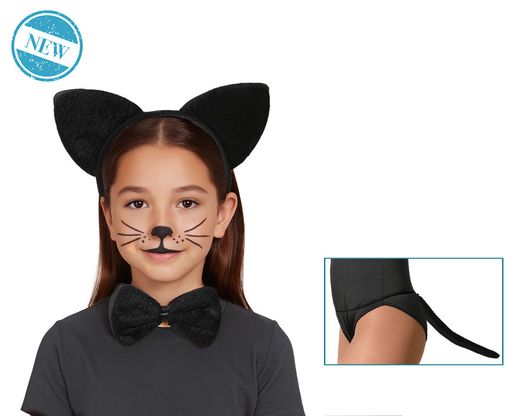 Set Gatita Negro 3 Pcs 84026