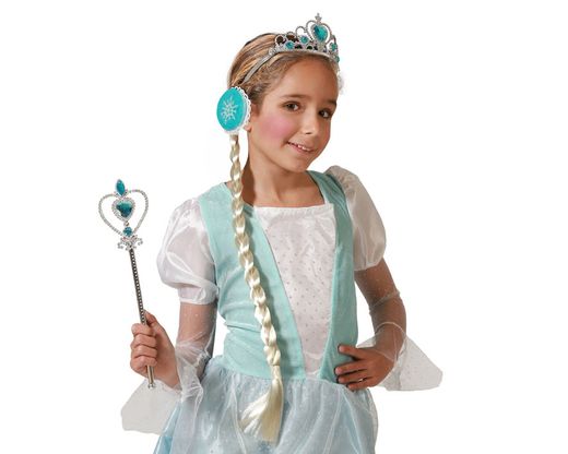 Set Princesa Diadema, Varita, Trenza Azul 78019