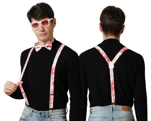 Set Sangriento Textil Rojo/Blanco  3Pcs