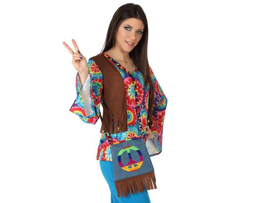 Solapa  Bolso Hippy Multicolor Flecos 27946