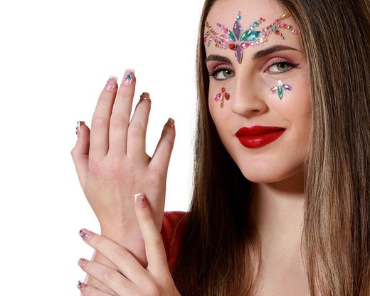 Sol/Joyas Faciales Adhesivas Y Uñas Multicolor 78085