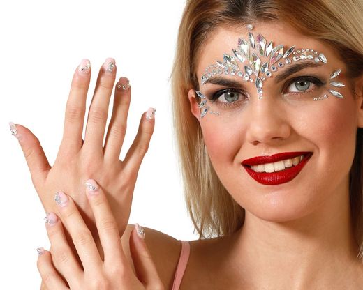 Sol/Joyas Faciales Adhesivas Y Uñas Plateado 79943