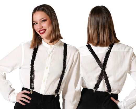 Sol/Tirantes Negro Lentejuelas 74899