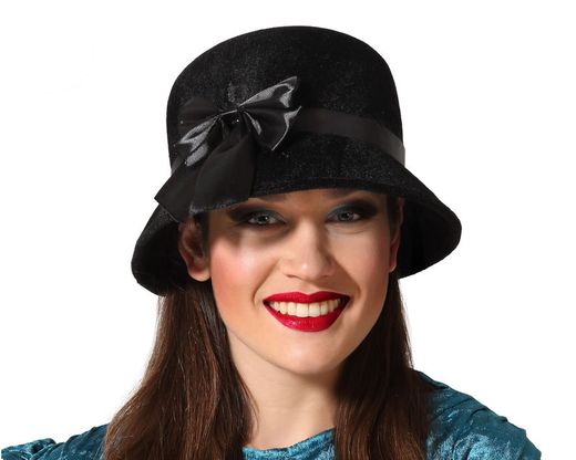 Sombrero Años 20 Negro 67040
