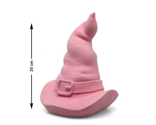 Sombrero Bruja 20X16X16 Cm Resina Rosa