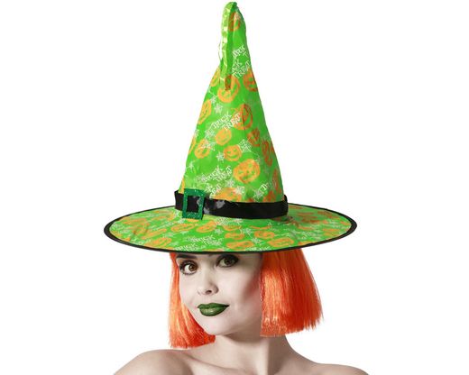 Sombrero Bruja Calabaza Verde