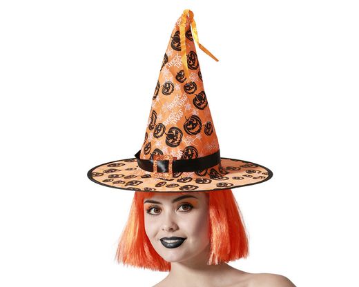 Sombrero De Bruja Calabaza Naranja