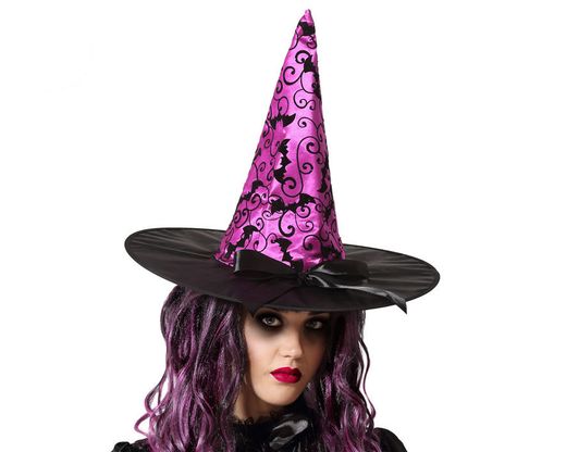 Sombrero De Bruja Murcielago Morado