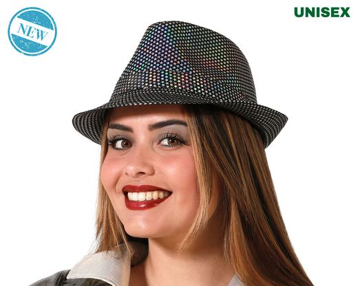 Sombrero Fiesta Con Estrellas Plateado 83309