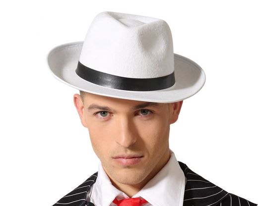 Sombrero Ganster Fieltro Blanco 66572