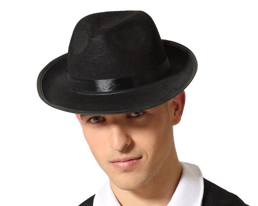 Sombrero Ganster Fieltro Negro 66589