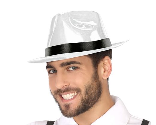 Sombrero Ganster Pvc Blanco 48900
