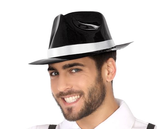 Sombrero Ganster Pvc Negro 48899