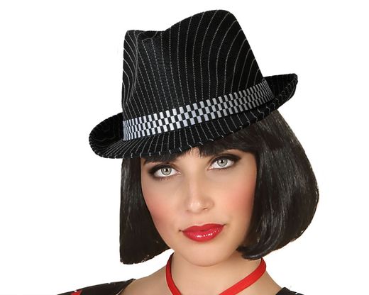 Sombrero Ganster Rayas Negro 35470