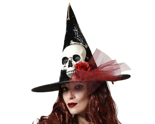 Sombrero Halloween Calavera Negro