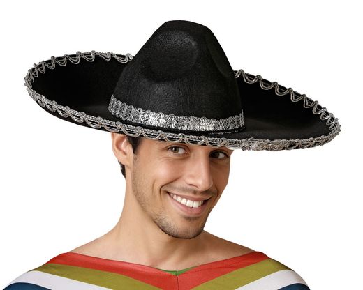 Sombrero Mexicano 45 Cm Plateado 79980