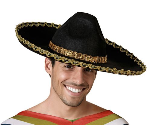 Sombrero Mexicano 45Cm Dorado 79979