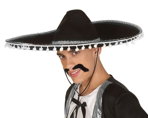 Sombrero Mexicano 57 Cm Negro 37880