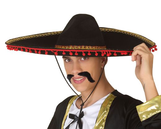 Sombrero Mexicano 57 Cm Negro 37885