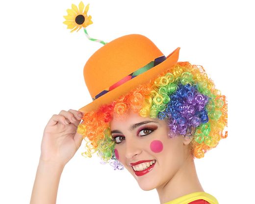 Sombrero Payaso Fieltro Naranja 63527