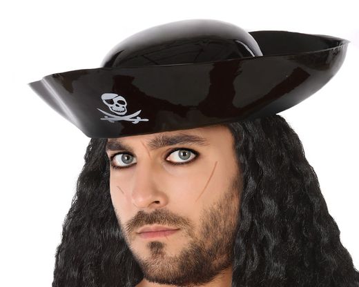 Sombrero Pirata Pvc Negro 50430