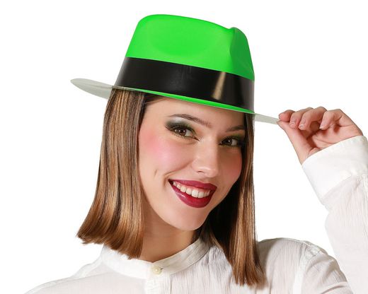 Sombrero Pvc Neon Verde 75663