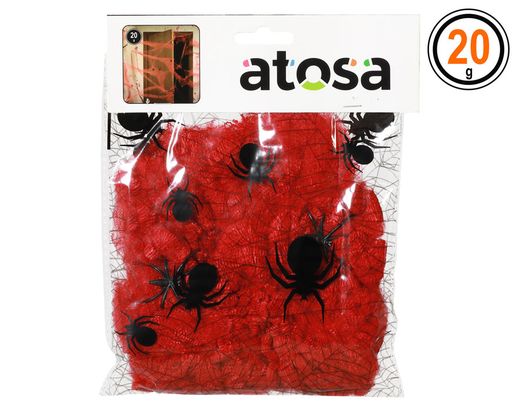 Telaraña 20Gr Y 2 Arañas Rojo