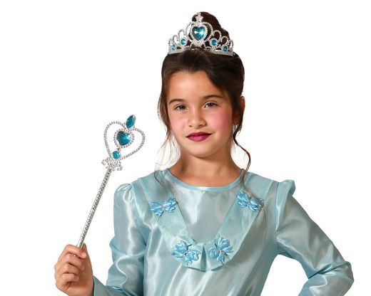 Tiara Princesa Con Varita  Azul 76064