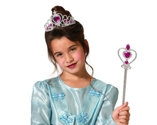 Tiara Princesa Con Varita  Fucsia 76065