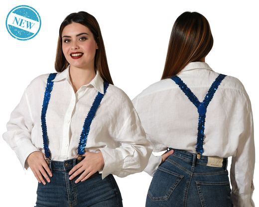 Tirantes Lentejuelas Azul 83722