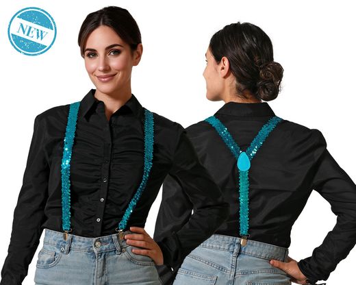 Tirantes Lentejuelas Azul Celeste 83723