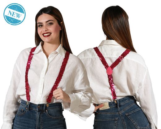 Tirantes Lentejuelas Fucsia 83725