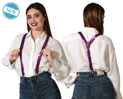 Tirantes Lentejuelas Morado 83726